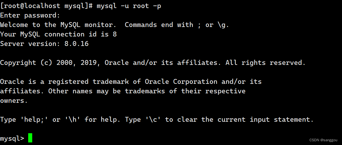 登录 MySQL 数据库
